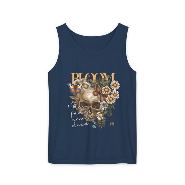 Blooming Skull Unisex Tank Top - Floral Skull Tee - Image 21