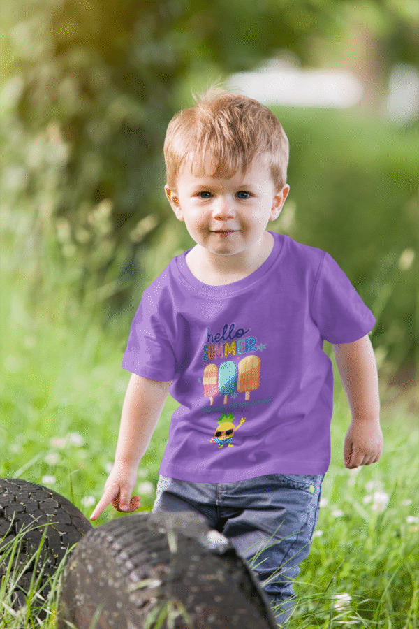 Hello Summer Infant Tee - Pineapple Toddler Shirt - Image 3