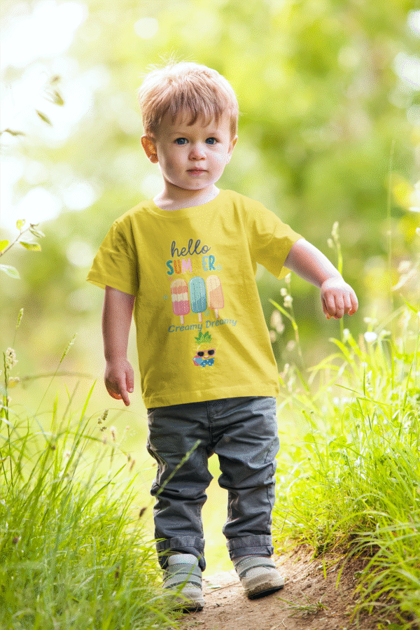 Hello Summer Infant Tee - Pineapple Toddler Shirt - Image 2