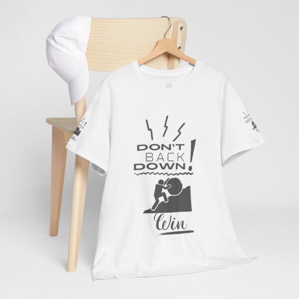 Motivational Fitness Tee - Don't Back Down, Gym Shirt, Workout Apparel, Inspirational Gift, Activewear - Image 4