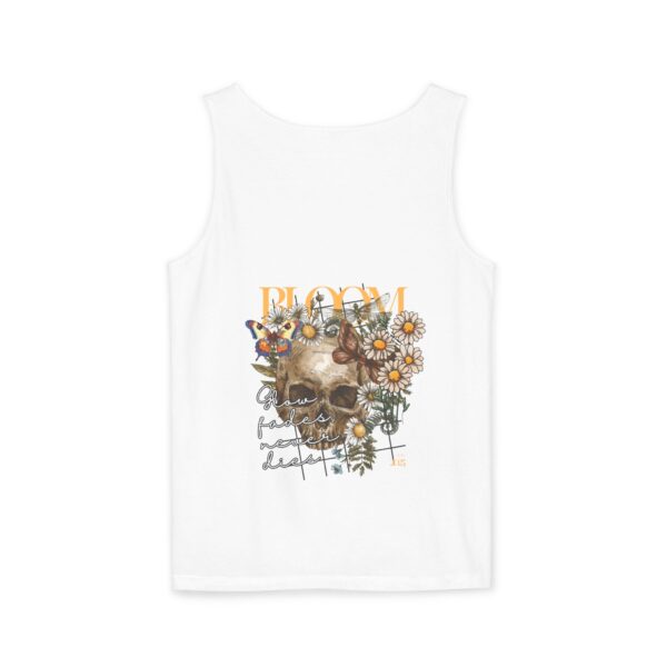 Blooming Skull Unisex Tank Top - Floral Skull Tee - Image 7