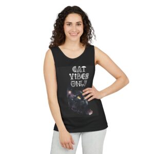 Cat Vibes Only Tank Top - Unisex Cat Lover Apparel