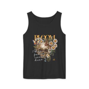 Blooming Skull Unisex Tank Top - Floral Skull Tee