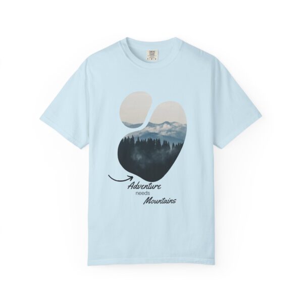 Adventure Awaits T-Shirt, Unisex Garment-Dyed Tee for Nature Lovers, Outdoor Clothing, Hiking Shirt, Gift for Adventurers - Image 2