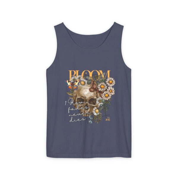 Blooming Skull Unisex Tank Top - Floral Skull Tee - Image 16