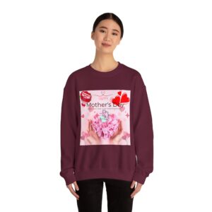 Happy Mother's Day Unisex Sweatshirt - Floral Heart Design