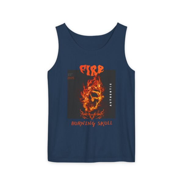 Unisex Tank Top - Burning Skull Graphic Summer Tank Top - Image 9