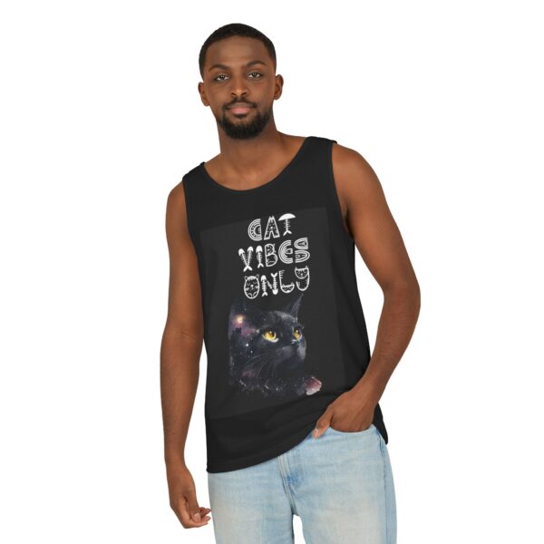 Cat Vibes Only Tank Top - Unisex Cat Lover Apparel - Image 6
