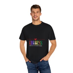 Unisex Kindness T-Shirt, Colorful Kindness Tee, Inspirational Gift, Positive Vibes Shirt, Everyday Wear, Rainbow Message Top