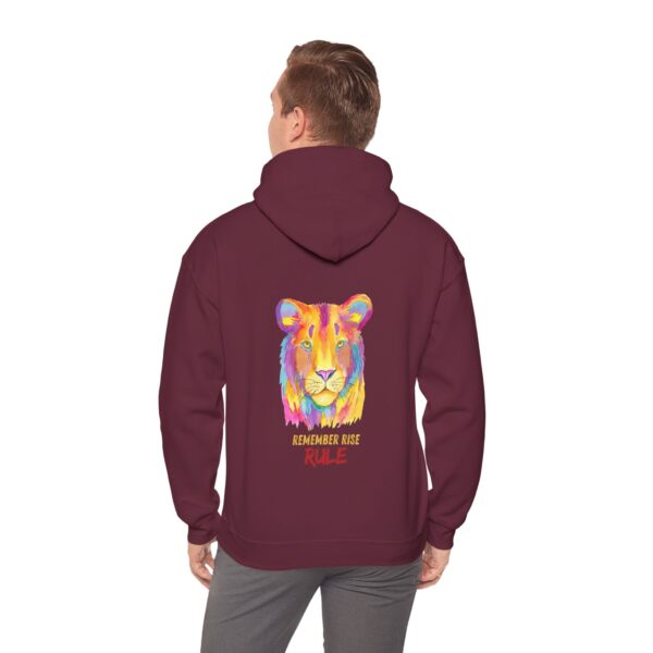 Vibrant Lion Spirit Hoodie - Cozy Unisex Sweatshirt, Animal Lover Gift, Colorful Fashion, Inspirational Wear, Casual Comfort - Image 18