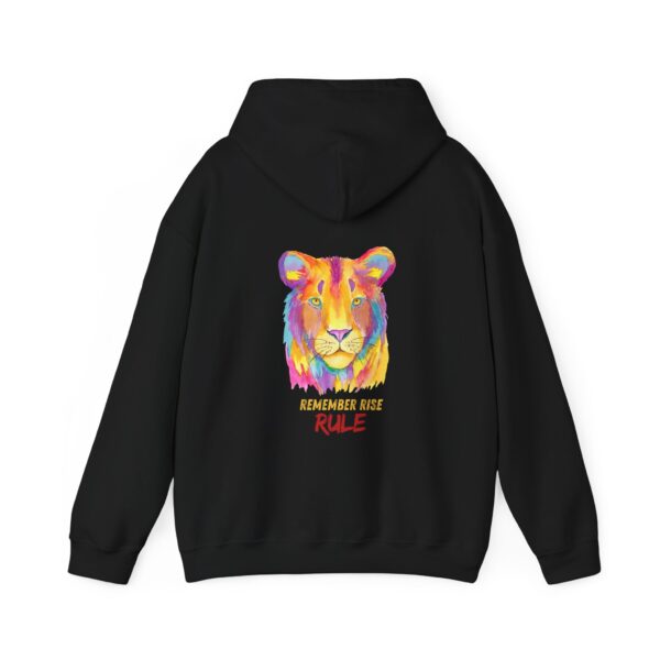 Vibrant Lion Spirit Hoodie - Cozy Unisex Sweatshirt, Animal Lover Gift, Colorful Fashion, Inspirational Wear, Casual Comfort - Image 2