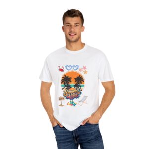 Summer Vibes T-Shirt, Unisex Beach Shirt, Vacation Tee, Tropical Graphic Tee, Gift for Him/Her, Casual Summer Wear