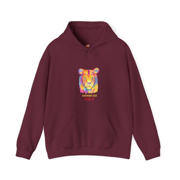 Vibrant Lion Spirit Hoodie - Cozy Unisex Sweatshirt, Animal Lover Gift, Colorful Fashion, Inspirational Wear, Casual Comfort - Image 13