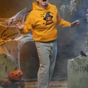 Cozy Halloween Pumpkin Hoodie - Unisex Spooky Sweatshirt