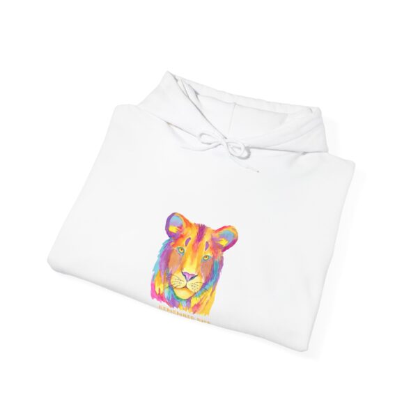 Vibrant Lion Spirit Hoodie - Cozy Unisex Sweatshirt, Animal Lover Gift, Colorful Fashion, Inspirational Wear, Casual Comfort - Image 10