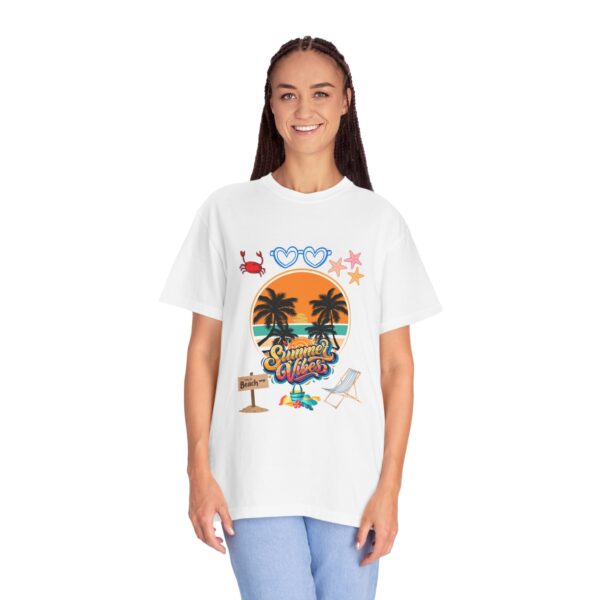 Summer Vibes T-Shirt, Unisex Beach Shirt, Vacation Tee, Tropical Graphic Tee, Gift for Him/Her, Casual Summer Wear - Image 5