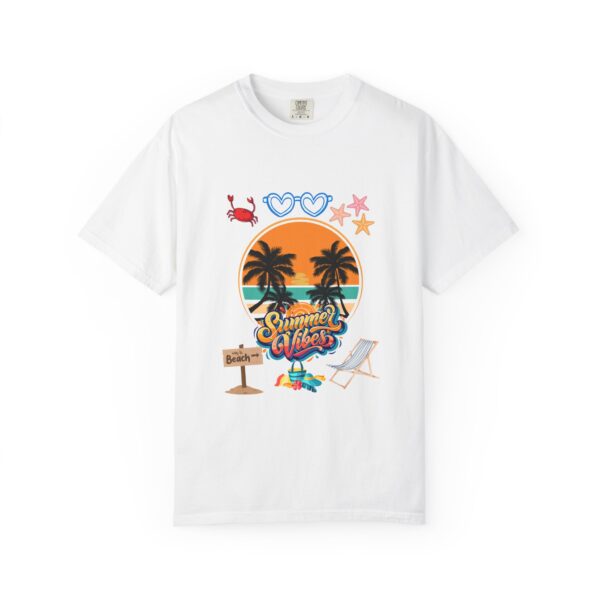 Summer Vibes T-Shirt, Unisex Beach Shirt, Vacation Tee, Tropical Graphic Tee, Gift for Him/Her, Casual Summer Wear - Image 2