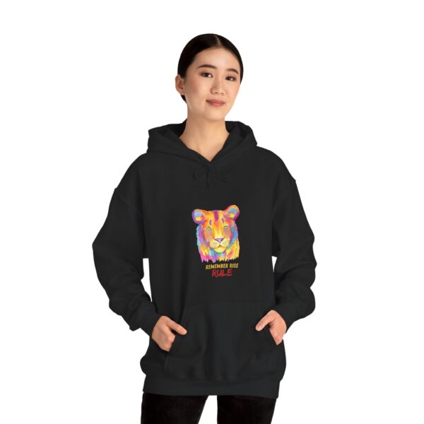 Vibrant Lion Spirit Hoodie - Cozy Unisex Sweatshirt, Animal Lover Gift, Colorful Fashion, Inspirational Wear, Casual Comfort - Image 5
