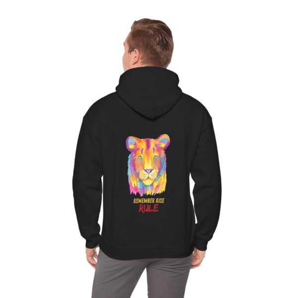 Vibrant Lion Spirit Hoodie - Cozy Unisex Sweatshirt, Animal Lover Gift, Colorful Fashion, Inspirational Wear, Casual Comfort - Image 6