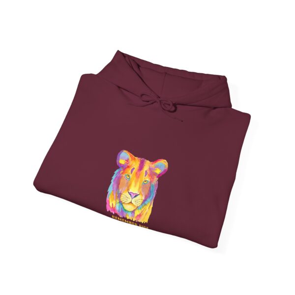 Vibrant Lion Spirit Hoodie - Cozy Unisex Sweatshirt, Animal Lover Gift, Colorful Fashion, Inspirational Wear, Casual Comfort - Image 16