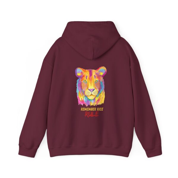Vibrant Lion Spirit Hoodie - Cozy Unisex Sweatshirt, Animal Lover Gift, Colorful Fashion, Inspirational Wear, Casual Comfort - Image 14