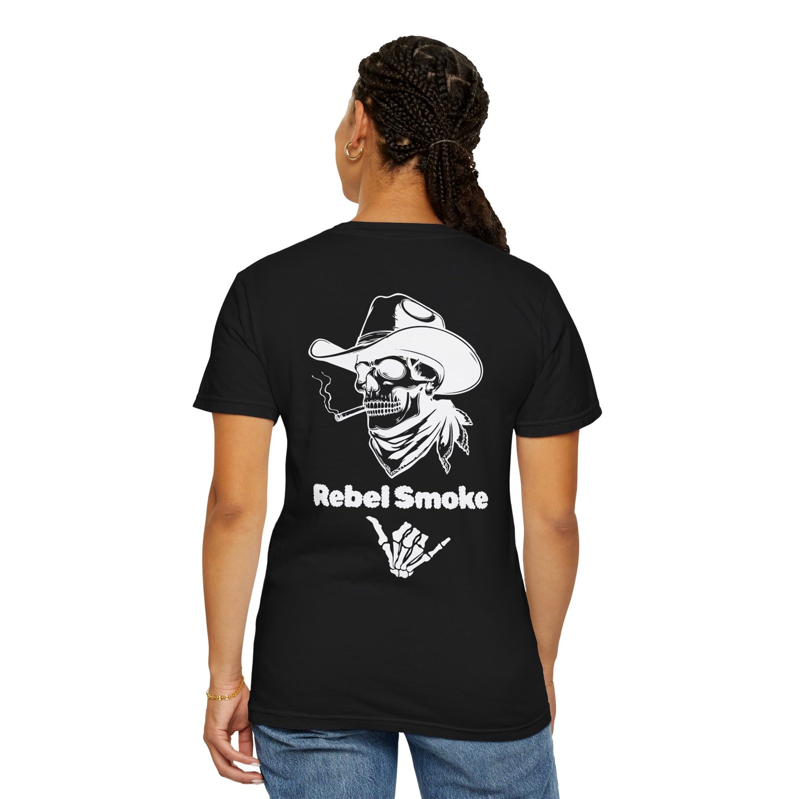 Rebel Smoke Cowboy Tee - Unisex Festival Graphic Shirt - Image 15