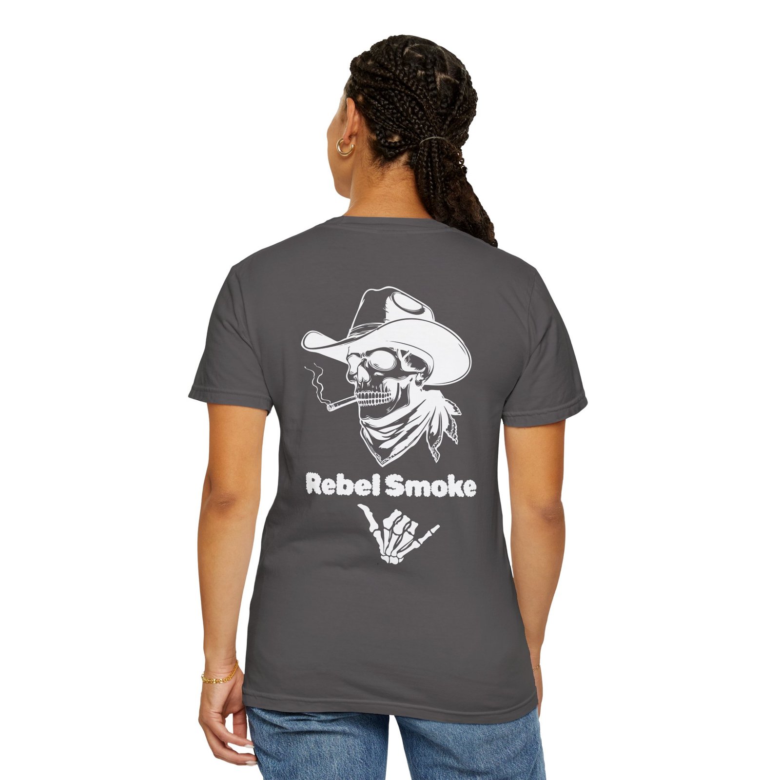 Rebel Smoke Cowboy Tee - Unisex Festival Graphic Shirt - Image 10