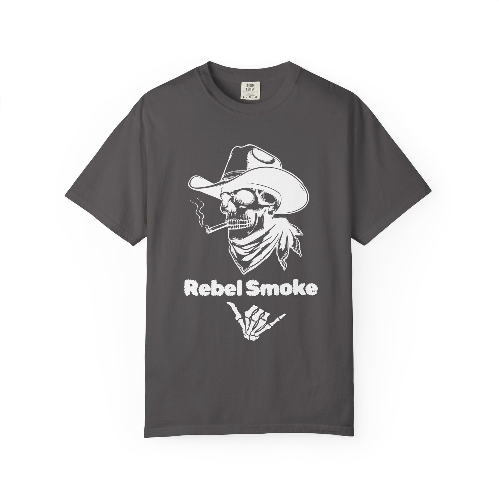 Rebel Smoke Cowboy Tee - Unisex Festival Graphic Shirt - Image 6