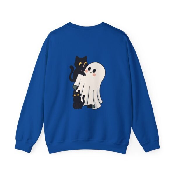 Halloween Cat and Ghost Sweatshirt | Cozy Unisex Crewneck | Perfect for Fall Fashion, Spooky Season, Cat Lovers, Ghost Enthusiasts, [...] - Image 32