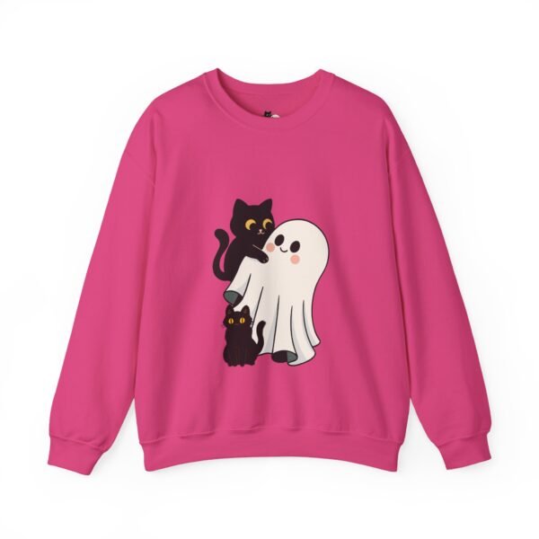 Halloween Cat and Ghost Sweatshirt | Cozy Unisex Crewneck | Perfect for Fall Fashion, Spooky Season, Cat Lovers, Ghost Enthusiasts, [...] - Image 37