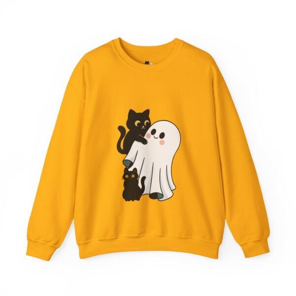Halloween Cat and Ghost Sweatshirt | Cozy Unisex Crewneck | Perfect for Fall Fashion, Spooky Season, Cat Lovers, Ghost Enthusiasts, [...] - Image 10