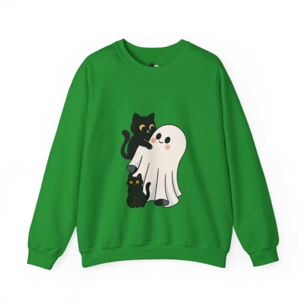 Halloween Cat and Ghost Sweatshirt | Cozy Unisex Crewneck | Perfect for Fall Fashion, Spooky Season, Cat Lovers, Ghost Enthusiasts, [...] - Image 22