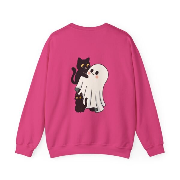 Halloween Cat and Ghost Sweatshirt | Cozy Unisex Crewneck | Perfect for Fall Fashion, Spooky Season, Cat Lovers, Ghost Enthusiasts, [...] - Image 38