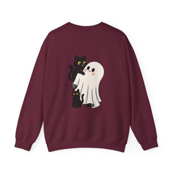 Halloween Cat and Ghost Sweatshirt | Cozy Unisex Crewneck | Perfect for Fall Fashion, Spooky Season, Cat Lovers, Ghost Enthusiasts, [...] - Image 17