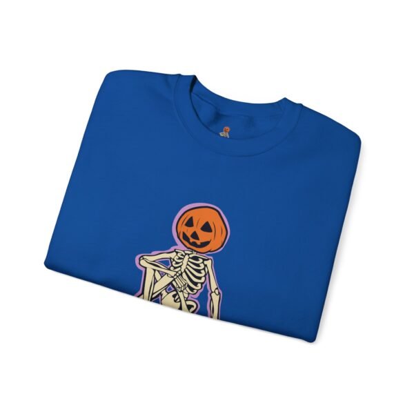 Spooky Skeleton Sweatshirt, Cozy Halloween Crewneck, Unisex Fall Apparel, Cute Pumpkin Design, Boo Statement Sweatshirt - Image 24