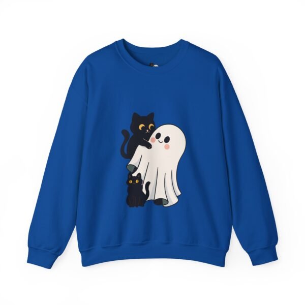 Halloween Cat and Ghost Sweatshirt | Cozy Unisex Crewneck | Perfect for Fall Fashion, Spooky Season, Cat Lovers, Ghost Enthusiasts, [...] - Image 31