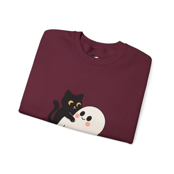 Halloween Cat and Ghost Sweatshirt | Cozy Unisex Crewneck | Perfect for Fall Fashion, Spooky Season, Cat Lovers, Ghost Enthusiasts, [...] - Image 18