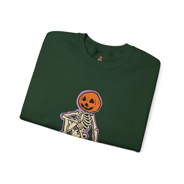Spooky Skeleton Sweatshirt, Cozy Halloween Crewneck, Unisex Fall Apparel, Cute Pumpkin Design, Boo Statement Sweatshirt - Image 21