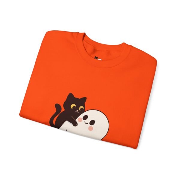 Halloween Cat and Ghost Sweatshirt | Cozy Unisex Crewneck | Perfect for Fall Fashion, Spooky Season, Cat Lovers, Ghost Enthusiasts, [...] - Image 15