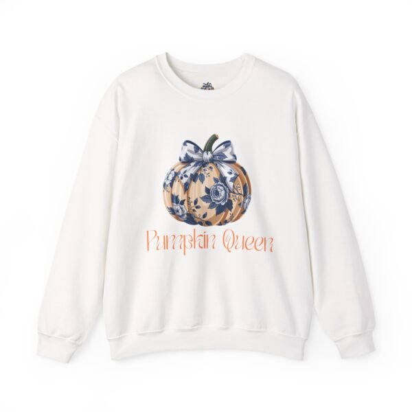 Fall Pumpkin Queen Crewneck Sweatshirt | Cozy Autumn Apparel | Halloween Gift | Seasonal Fashion | Unisex Sweatshirt - Image 4