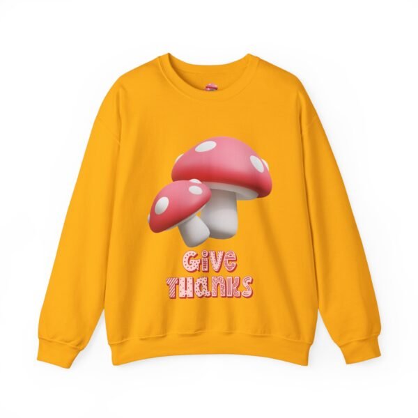 Cozy Mushroom Thankfulness Sweatshirt | Unisex Crewneck, Casual Fall Fashion, Thanksgiving Gift, Cozy Autumn Apparel, Trendy Lounge Wear - Image 7