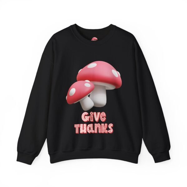 Cozy Mushroom Thankfulness Sweatshirt | Unisex Crewneck, Casual Fall Fashion, Thanksgiving Gift, Cozy Autumn Apparel, Trendy Lounge Wear - Image 4
