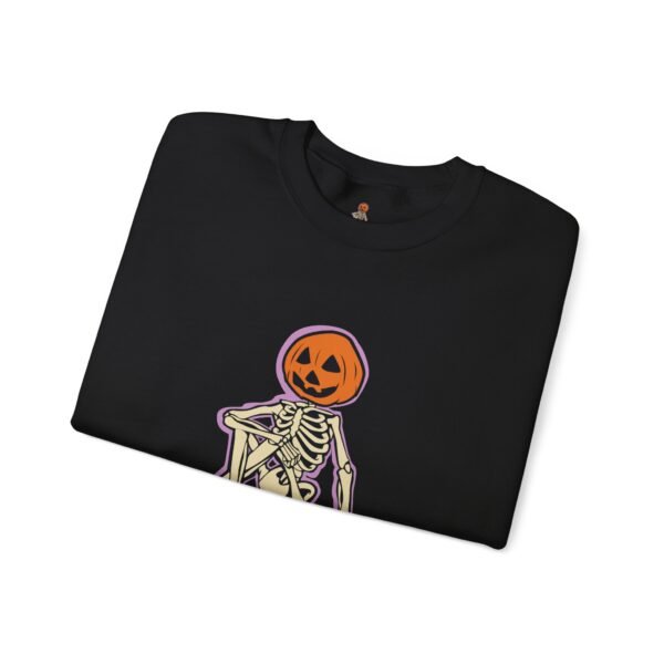 Spooky Skeleton Sweatshirt, Cozy Halloween Crewneck, Unisex Fall Apparel, Cute Pumpkin Design, Boo Statement Sweatshirt - Image 9