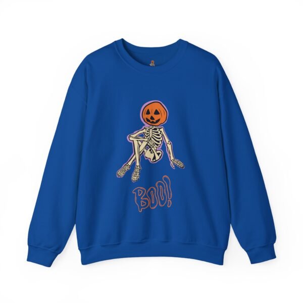 Spooky Skeleton Sweatshirt, Cozy Halloween Crewneck, Unisex Fall Apparel, Cute Pumpkin Design, Boo Statement Sweatshirt - Image 22
