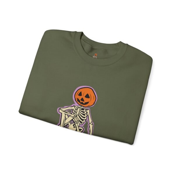 Spooky Skeleton Sweatshirt, Cozy Halloween Crewneck, Unisex Fall Apparel, Cute Pumpkin Design, Boo Statement Sweatshirt - Image 18