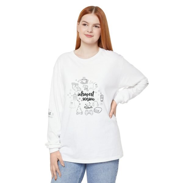 Unisex Long Sleeve T-Shirt - Cozy Autumn Vibes, Perfect for Fall Gatherings, Halloween, Thanksgiving, Gift for Friends, Casual Wear - Image 3