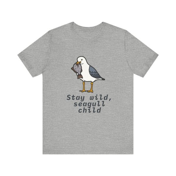 Stay Wild Seagull Child Unisex Tee, Fun Bird Shirt, Casual Wear, Gift for Animal Lovers, Summer Outfit, Nature T-Shirt - Image 9