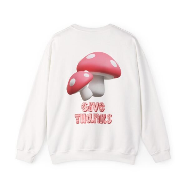 Cozy Mushroom Thankfulness Sweatshirt | Unisex Crewneck, Casual Fall Fashion, Thanksgiving Gift, Cozy Autumn Apparel, Trendy Lounge Wear - Image 2