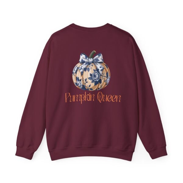 Fall Pumpkin Queen Crewneck Sweatshirt | Cozy Autumn Apparel | Halloween Gift | Seasonal Fashion | Unisex Sweatshirt - Image 2