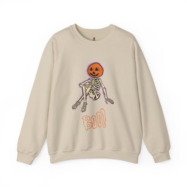 Spooky Skeleton Sweatshirt, Cozy Halloween Crewneck, Unisex Fall Apparel, Cute Pumpkin Design, Boo Statement Sweatshirt - Image 10